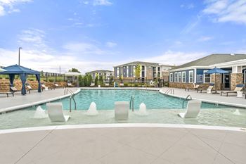 Sparkling swimming pool at hawthorne at the glen in concord, nc